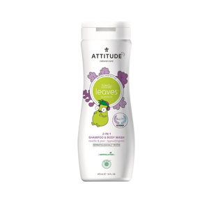 Attitude Dětské tělové mýdlo a šampon (2 v 1) Little leaves s vůní vanilky a hrušky  473 ml