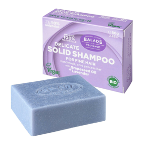 Balade en Provence BIO Posilující tuhý šampon pro jemné vlasy levandule 80 g