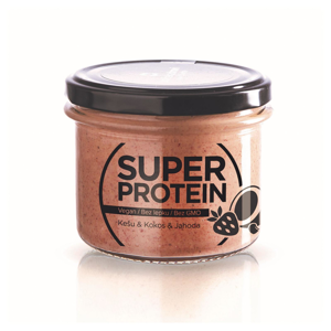 
Balíček zdraví Máslo superprotein, kešu, kokos, jahoda 21% proteinu 100 g
		