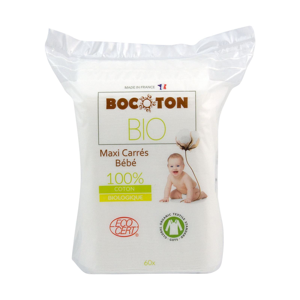 Bocoton Dětské čisticí tampony z biobavlny, Maxi 60 ks