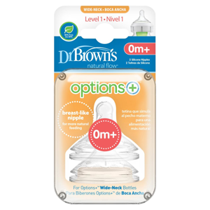 Dr.Brown´s Options+ Wide-Neck Baby Bottle Nipple Level 1 savičky 2 ks