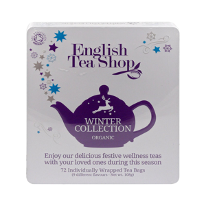 English Tea Shop Vánoční zima, plechová kazeta, bio 108 g, 72 ks