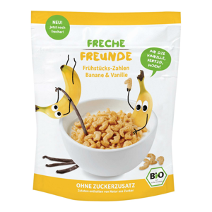 Freche Freunde BIO Cereálie banán a vanilka, křupavá čísla 125 g