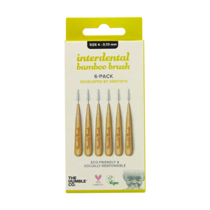 
Humble Brush Bambusové mezizubní kartáčky 6 ks, velikost 4 - 0,70mm, žlutá
		