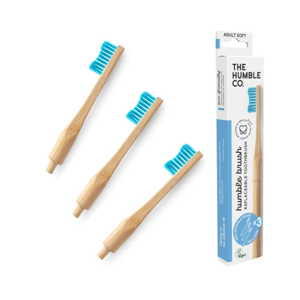 Humble Brush Kartáček na zuby medium a vyměnitelné hlavice (modré) 1 + 2 ks