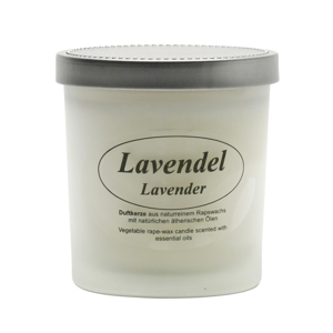 Kerzenfarm Přírodní svíčka Lavender, mléčné sklo 1 ks, 8 cm