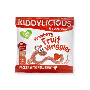 KIDDYLICIOUS Fruit Wriggles žížalky jahodové 12 g