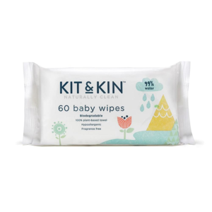 KIT & KIN Naturally Clean baby wipes vlhčené ubrousky 60 ks