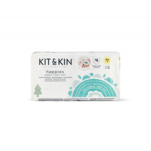 
KIT & KIN Naturally Dry nappies Mini (2-6 kg) eko plenky velikost 1 40 ks
		
