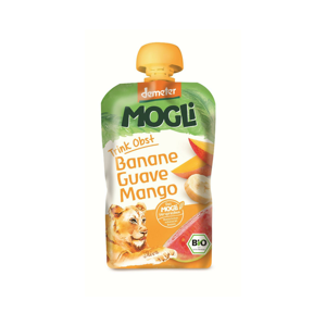 MOGLI Bio Ovocné pyré banán guava mango bez cukru, Exspirace 06/07/2021 100 g