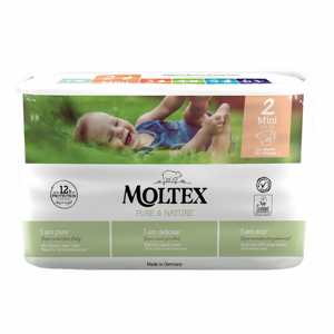 Moltex Dětské plenky Mini 3-6 kg Pure & Nature 38 ks