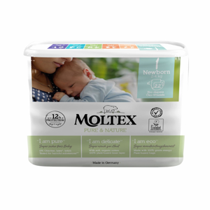 
Moltex Dětské plenky Newborn 2-4 kg, Pure & Nature 22 ks
		