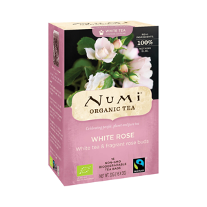 Numi Organic Tea White Rose, bílý čaj ochucený 32 g, 16 ks