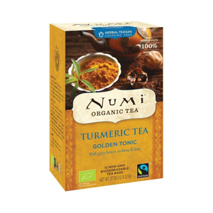 
Numi Organic Tea Kořeněný čaj Golden Tonic, Turmeric Tea 37,2 g, 12 ks
		