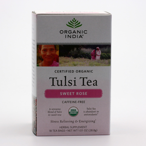 
Organic India Čaj Tulsi Sweet Rose, porcovaný, bio 28,8 g, 25 ks
		