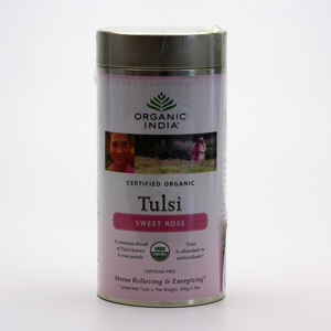 
Organic India Čaj Tulsi Sweet Rose, sypaný, bio 100 g
		
