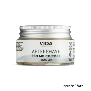 Pura Vida Organic CBD Hydratační krém po holení, 620 mg 2,5 g