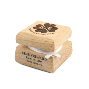 RaE Bambucké máslo koenzym Q10 s vůni kašmíru 30 ml, dřevěný obal