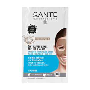 
SANTE Pleťová maska 2v1 Peeling & Maska Káva + Kokos 2 x 4 ml
		