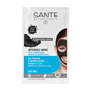 SANTE Pleťová maska s aktivním uhlím 2 x 4 ml