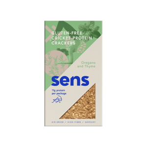 
SENS Bezlepkové proteinové krekry s cvrččí moukou oregáno & tymián 50 g
		