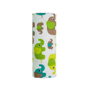 T-TOMI BIO Bambusová osuška green elephants / zelení sloni 1 ks