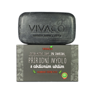Vivaco Bio organická kosmetika Přírodní mýdlo s aktivním uhlím CHARCOAL 2% 100g