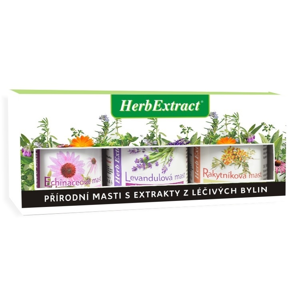 Vivaco Herb extrakt Dárková kazeta bylinných mastí A HERB EXTRACT 3 x 125 ml