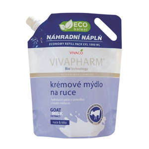 Vivaco Mýdlo na ruce s kozím mlékem ECO BALENÍ 1 litr VIVAPHARM 1 litr