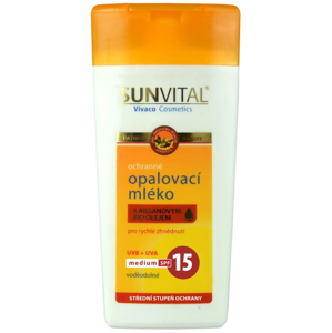 Vivaco Opalovací mléko s arganovým olejem SPF 15 Sensitiv SUN VITAL 200 ml